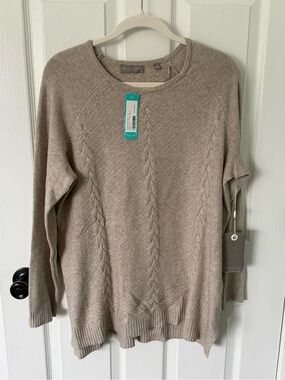 Evolution Taupe Crew Neck Sweater 1X NWT